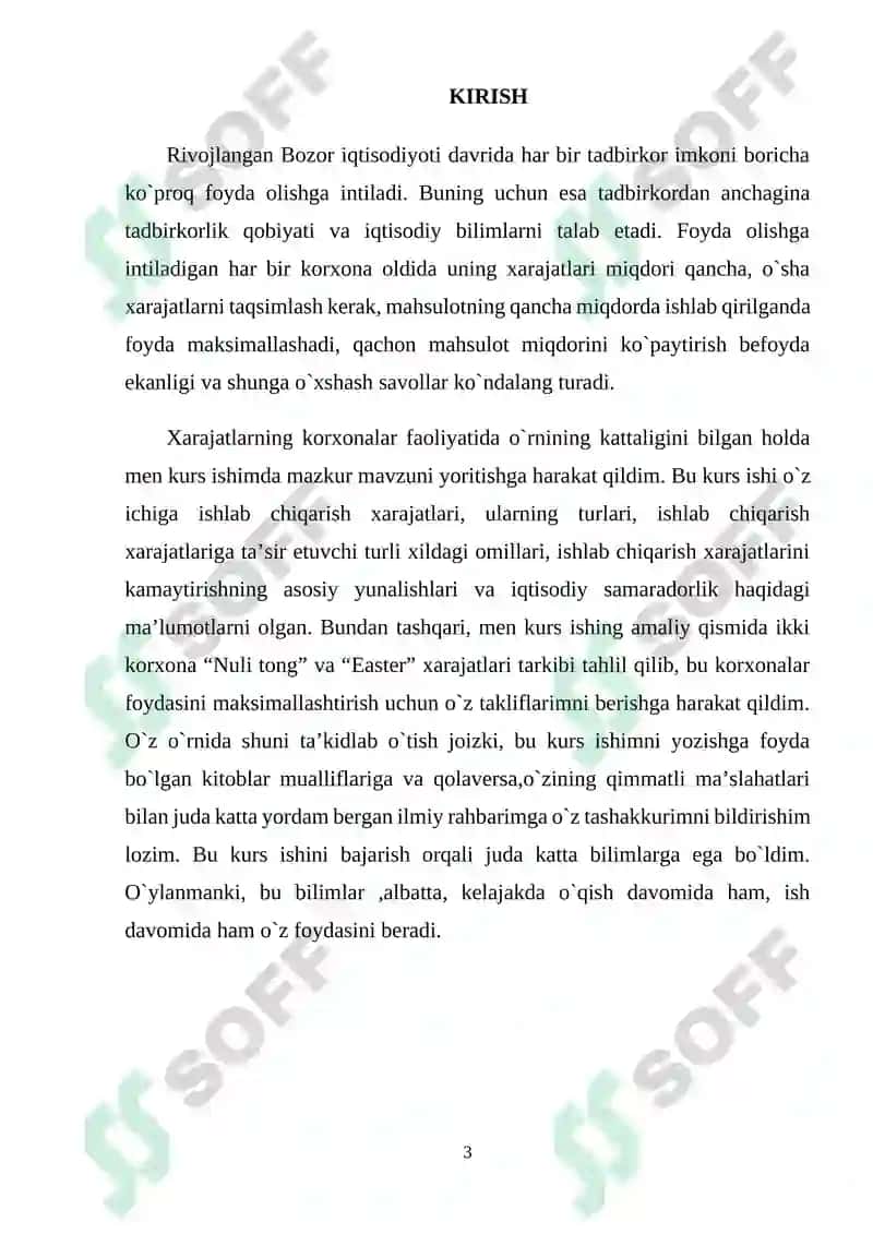 Korxona xarajatlari va uning tarkibi va turlari 3