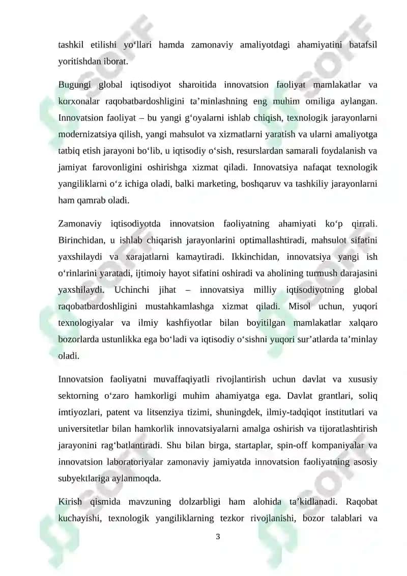 Innovatsion faoliyat 3