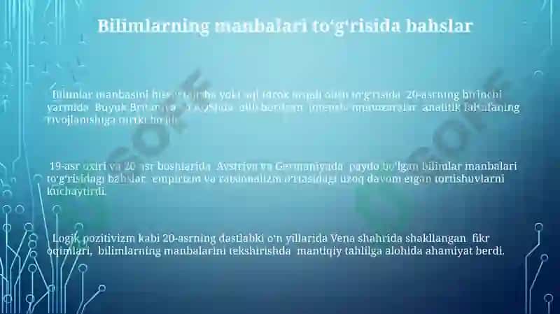 Analitik falsafaning vujudga kelishi 3