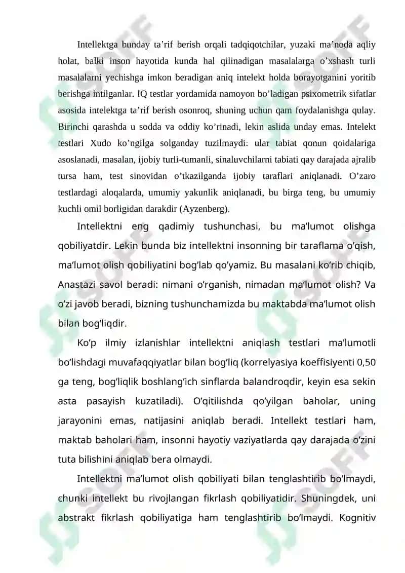 Intellekt va kreativlik nazariyalari 3