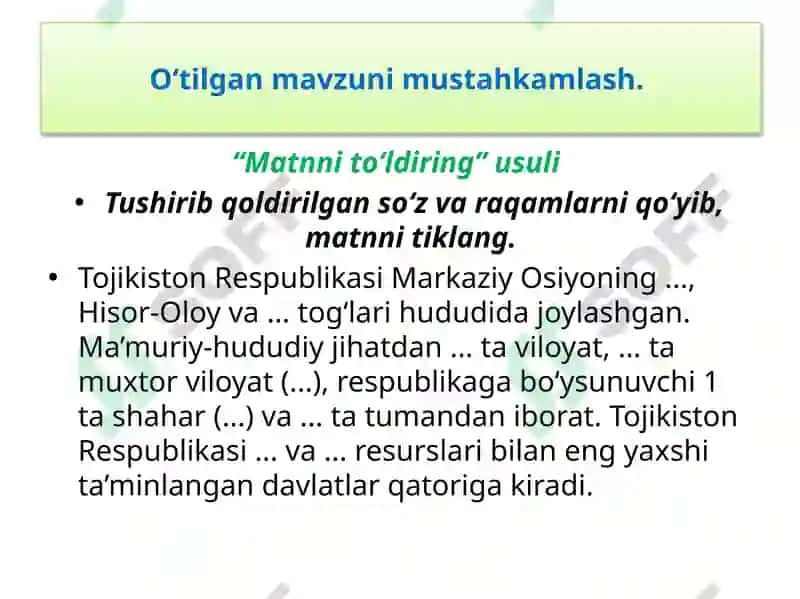 Amaliymashg‘ulot 3