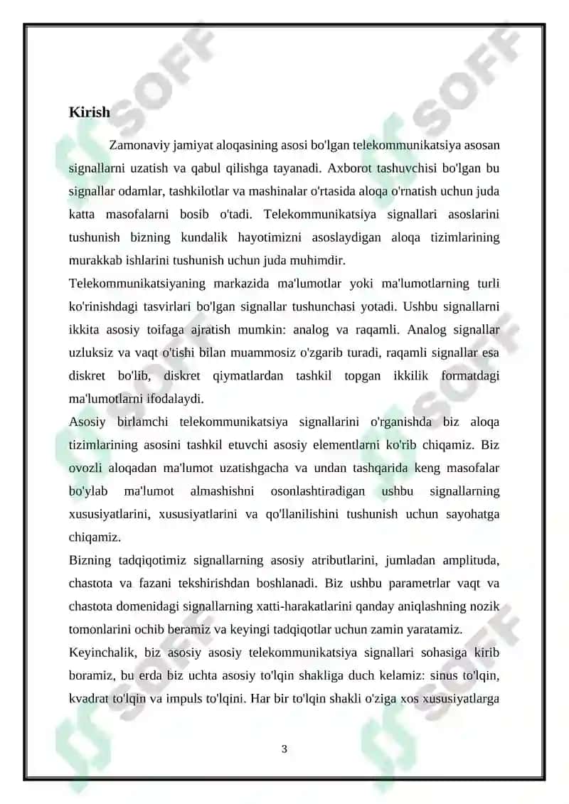 ASOSIY BIRLAMCHI TELEKOMMUNIKATSIYA SIGNALLARI 3