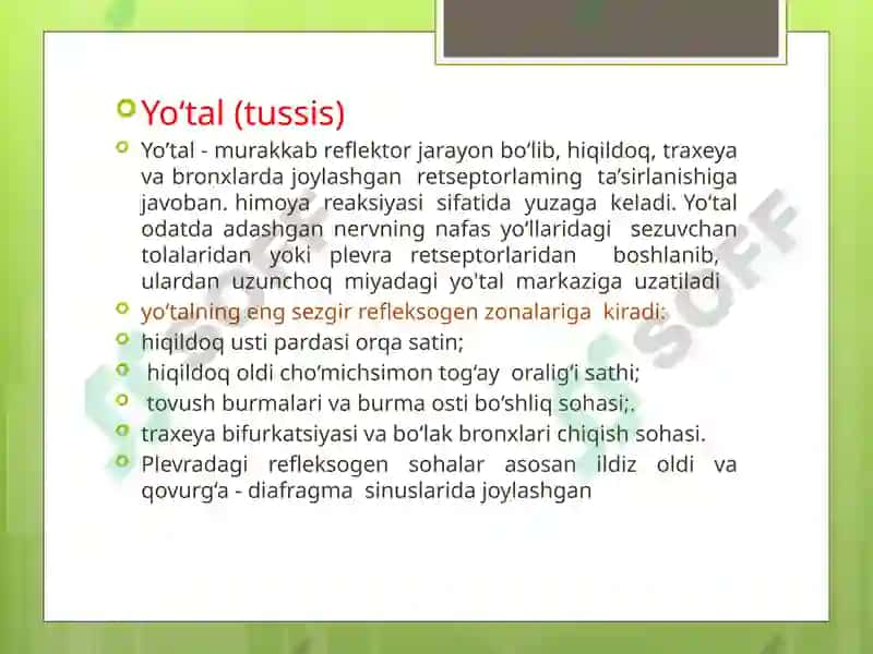 Nafas olish sistemasi tekshirish usullari. 3