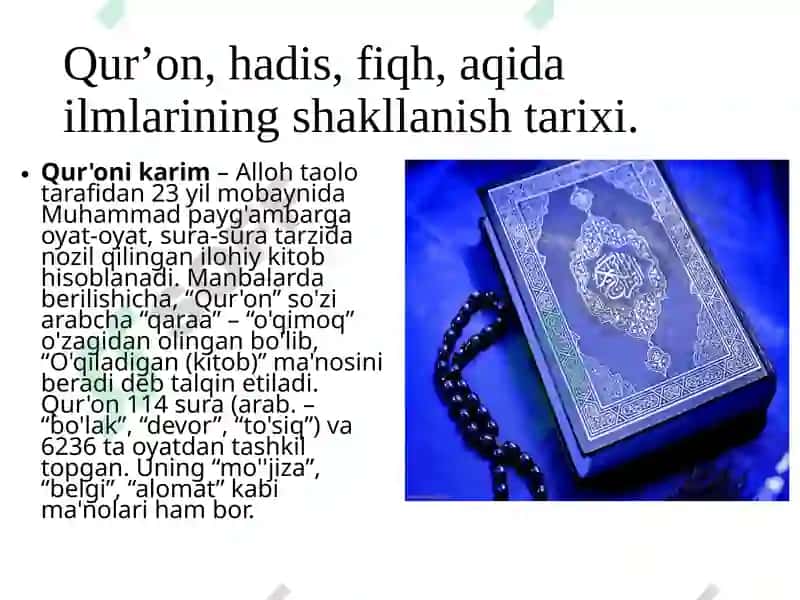 Islom dini manbalari 3