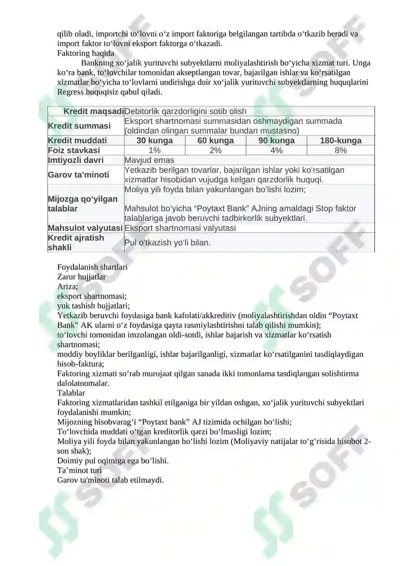 Xalqaro kredit operatsiyalarida faktoring va forfayting 3