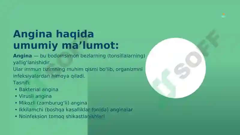 Mavzu:Har xil etiologiyali anginalar va infeksiyaga bog‘liq bo‘lmagan kasalliklar 3