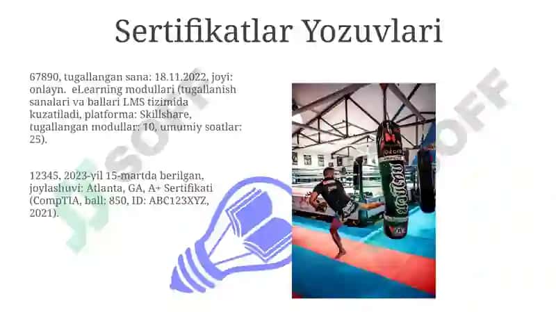 Muvofiqlikka oid trening yozuvlari 3