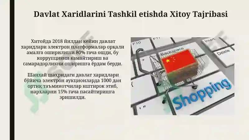 Davlat Xaridlarini Tashkil etishda Xitoy Tajribasi 3