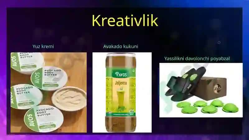 Avos Biznes reja taqdimot kreativ fikirlash fanidan 3
