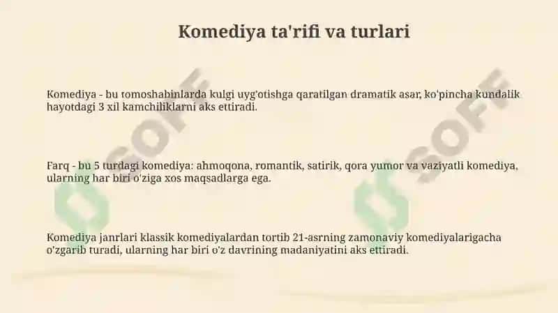 Komediya va uning badiiy tahlili 3