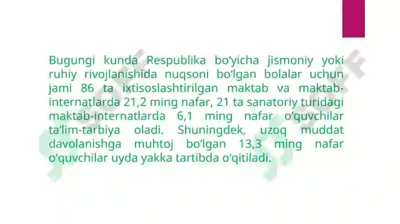 IMKONIYATI CHEKLANGAN BOLALARNI INKLYUZIF TA'LIM VA TARBIYALASH KONSEPSIYASI 3