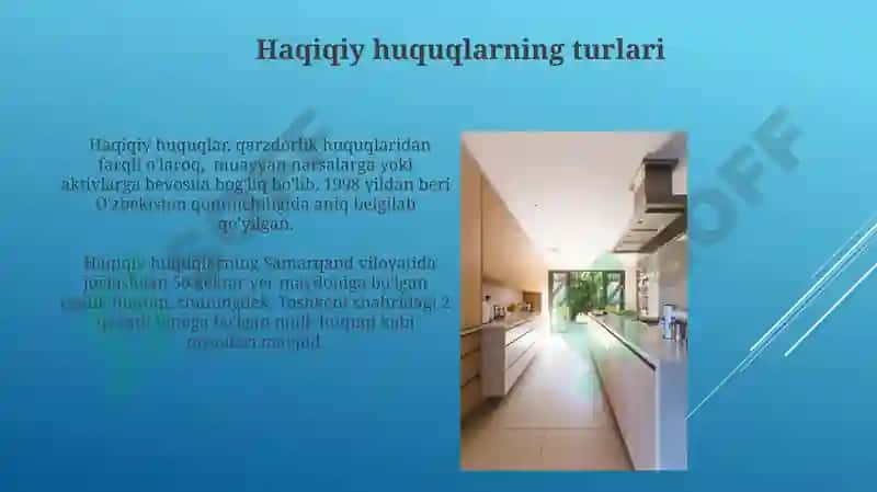 Mulk huquqi va ashyoviy huquqlar 3