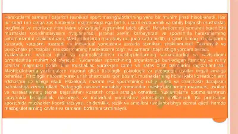 Sport mashg‘ulotlarining ilmiy asoslari 3