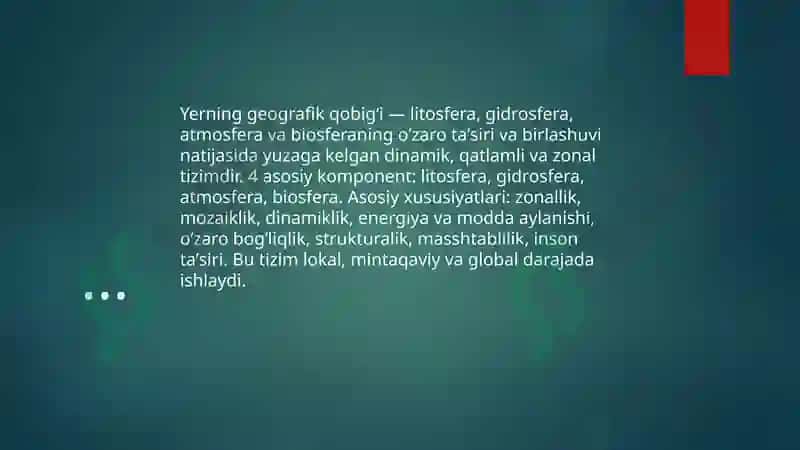 Tabiat haqida asosiy tushunchalar va tabiat komponentlari quyosh sistemasi va sayyoralar 3