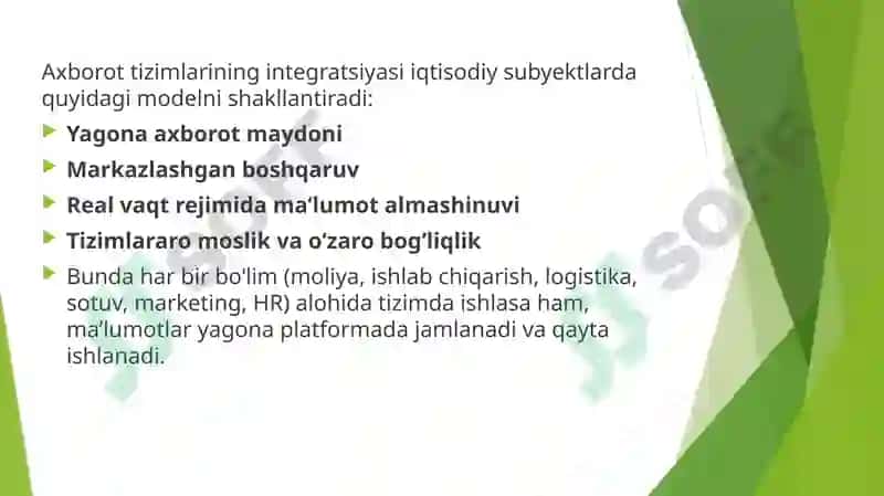 Iqtisodiyotda axborot tizimlarining o'zar integratsiyasi 3