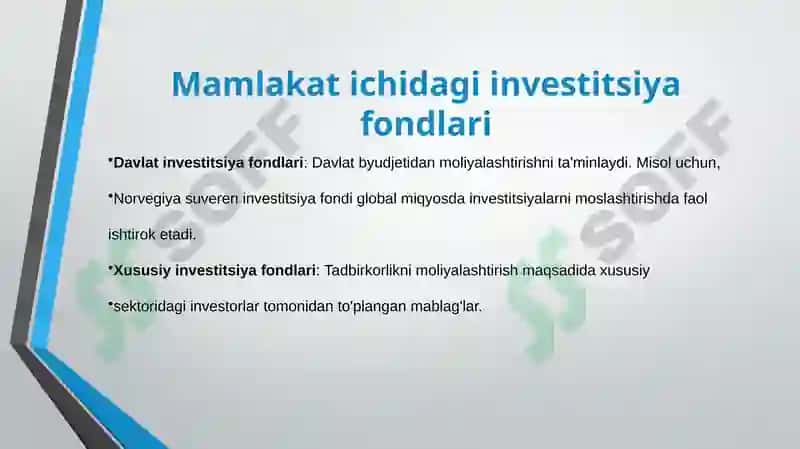 Investitsiya loyihalarini moliyalashtirishning xorij tajribasi 3
