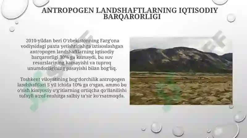 Antropogen landshaftlarning iqtisodiy barqarorligi 3