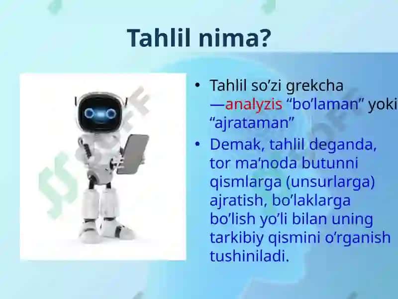 IQTISODIY TAHLILNING PREDMETI, ASOSIYVAZIFALARI VA TAMOYILLARI 3