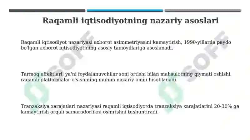 Raqamli iqtisodiyotning nazariy asoslari va rivojlanish istiqbollari 3