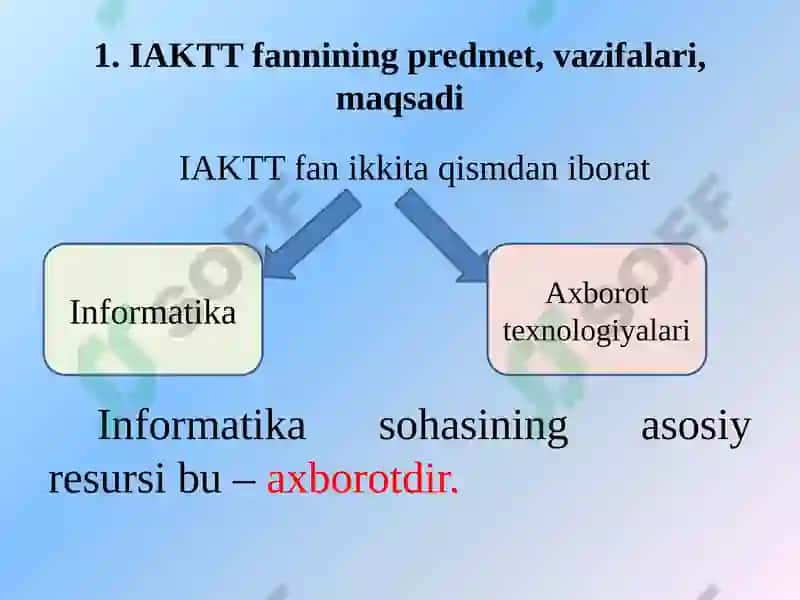 Axborot kommunikatsiya texnologiyalari 3