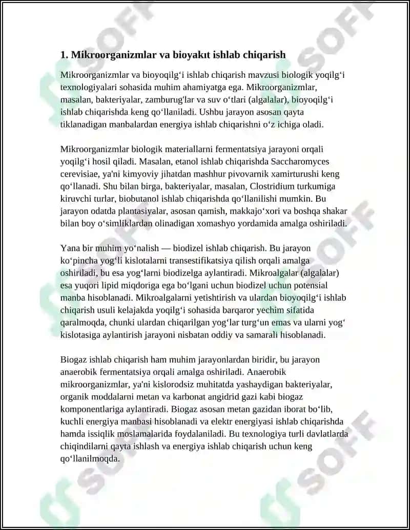 MIKROORGANIZMLARNI BIOTEXNOLOGIYADA QÕLLANILISHI 3