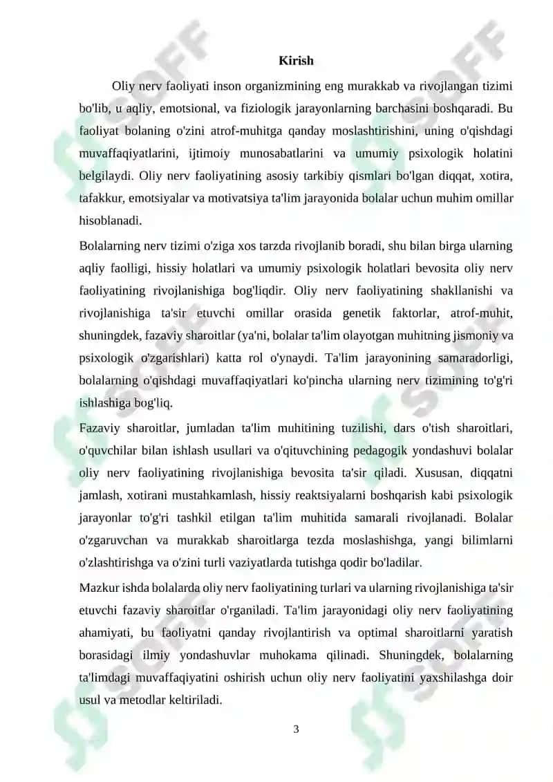 Bolalarda oliy nerv faoliyatining turlari va fazaviy sharoitlar 3