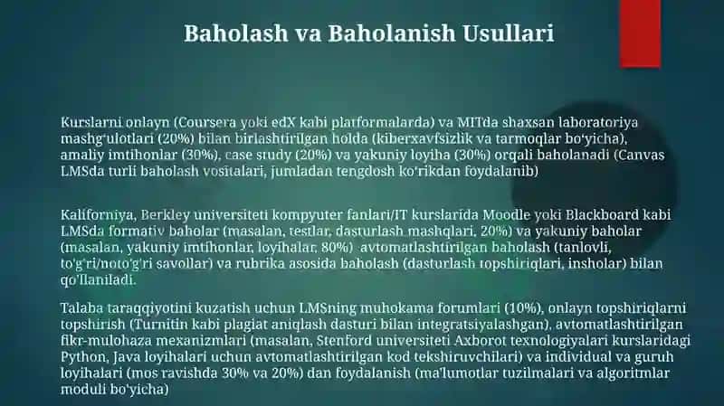 Informatika va axborot texnologiyalari fanlari o'quv jarayonini rejalashtirish tizimi 3