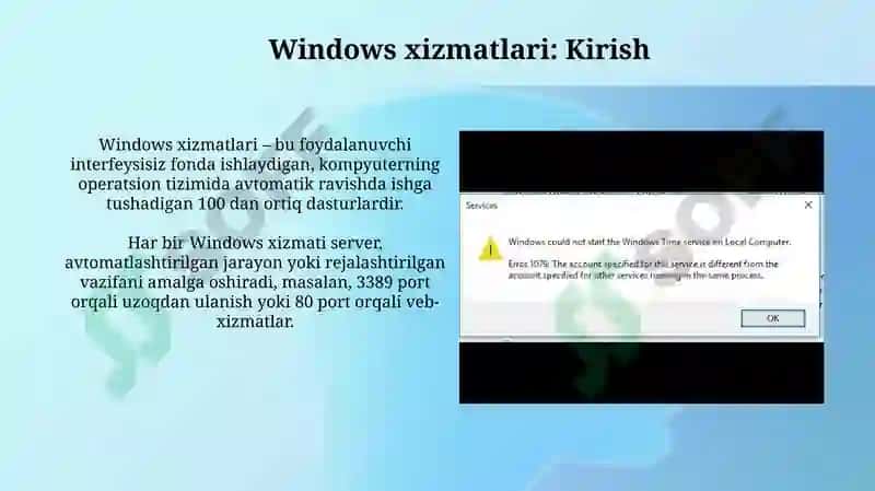 Windows xizmatlari 3