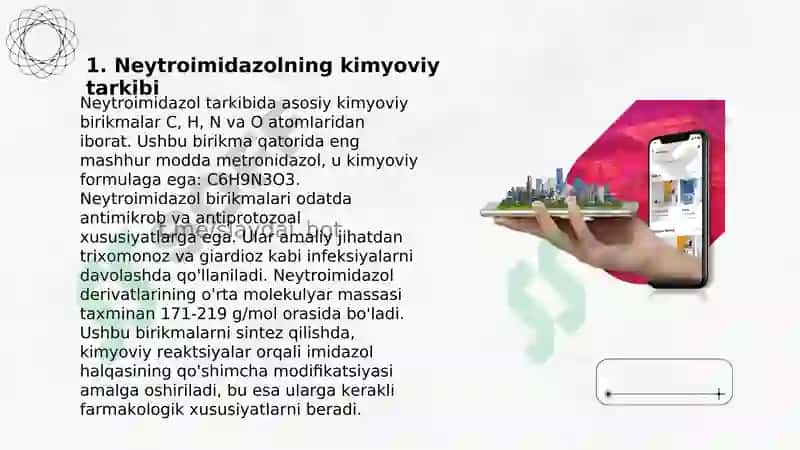 Neytroimidazol xossalari va qoʻllanishi 3