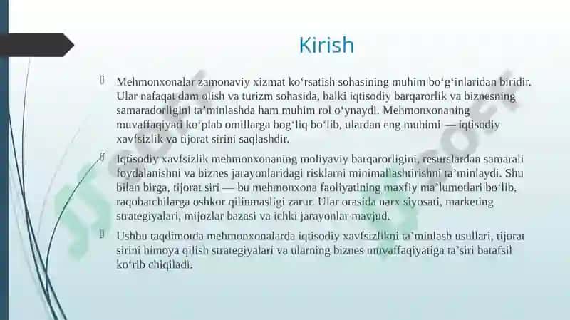 Mehmonxona iqtisodiy xavfsizligi va tijorat siri 3