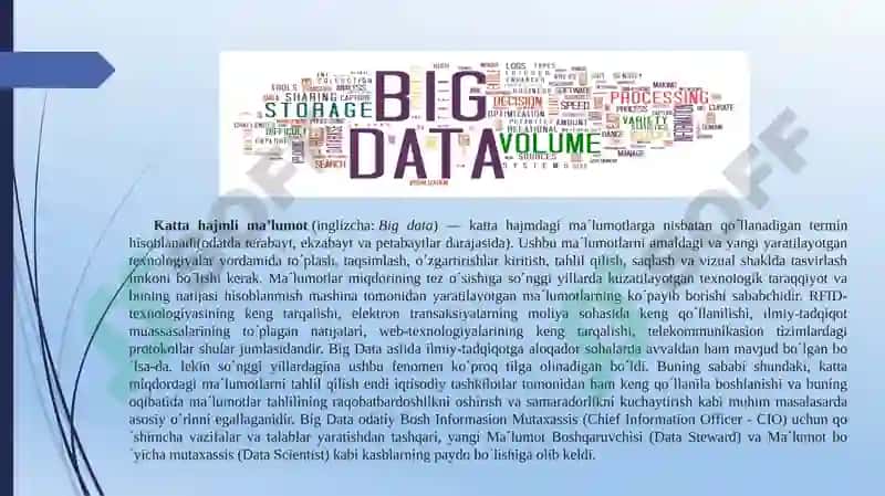 Big Data va uning turli sohalardagi tadbiqi 3