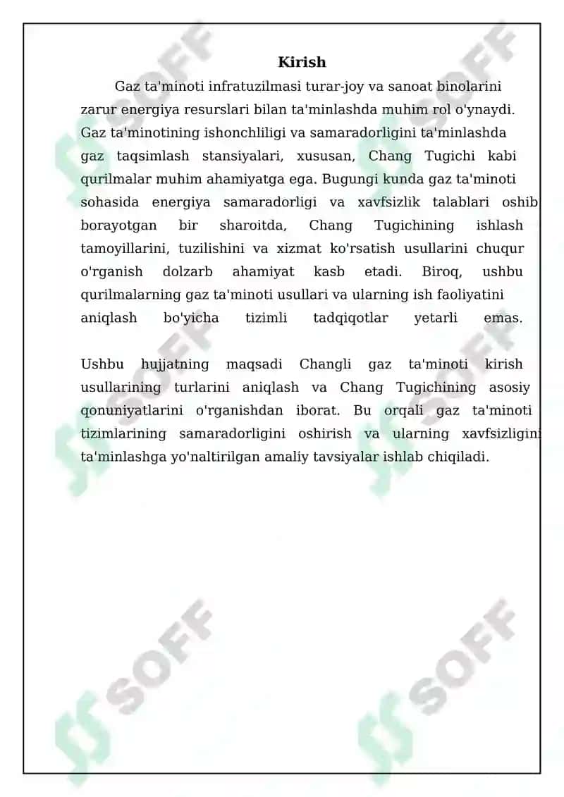 Changli gaz ta'minoti kirish usullari 3