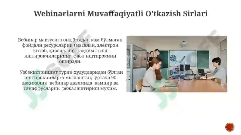 Webinarlarni Muvaffaqiyatli O’tkazish Sirlari 3