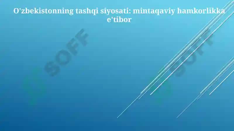 O'zbekistonning tashqi siyosati 3