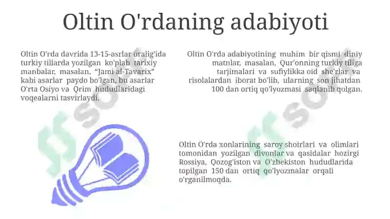 Oltin O'rda adabiyoti 3