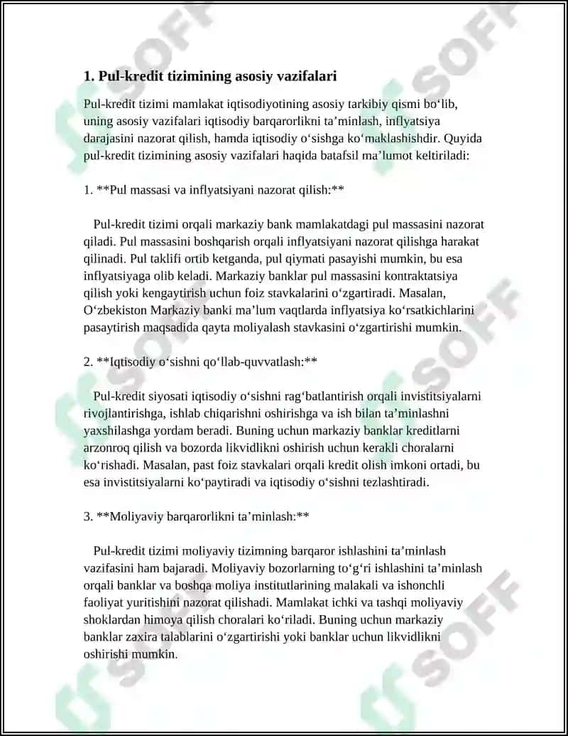 Pul-Kredit Tizimi va Banklar 3