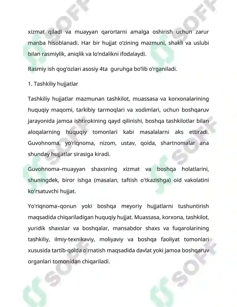 Rasmiy ish qog‘ozlarining turlari va ularni tuzish talablari 3