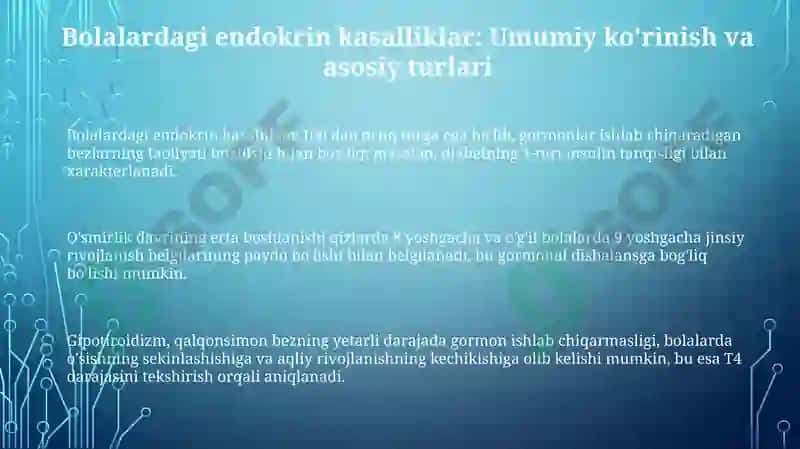 Bolalarda Endokrin sistemasi kasalliklari 3