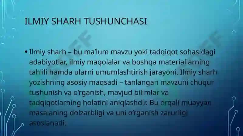 ILMIY SHARH VA KURS ISHI. KURS ISHINING TUZILISHI 3