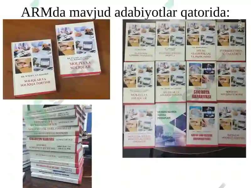 "СОЛИҚ ВА СОЛИҚҚА ТОРТИШ"фанидан маъруза машғулоти 3