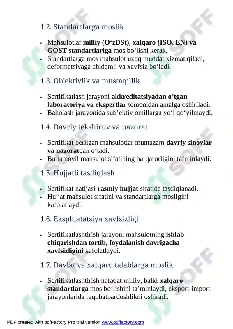 Yo‘l qurilish mahsulotlarini sertifikatlashtirishning tamoyillari va asosiy masalalari 3