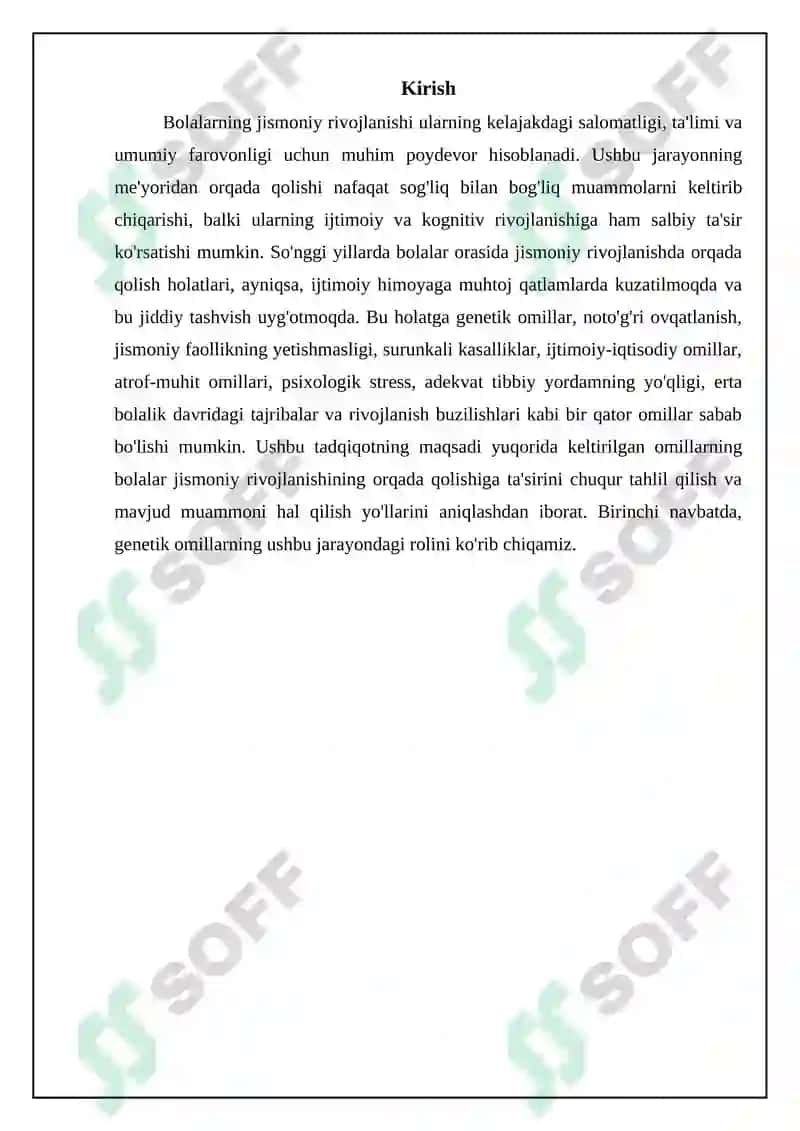 Bolalarning jismoniy rivojlanishda orqada qolish sabablari 3