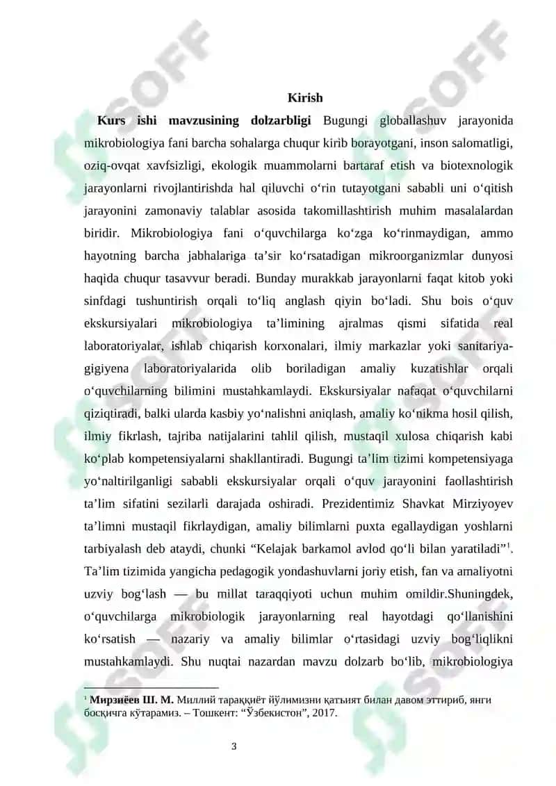 Mikrobiologiya fanini o‘qitishda o‘quv ekskursiyalarining ahamiyati 3