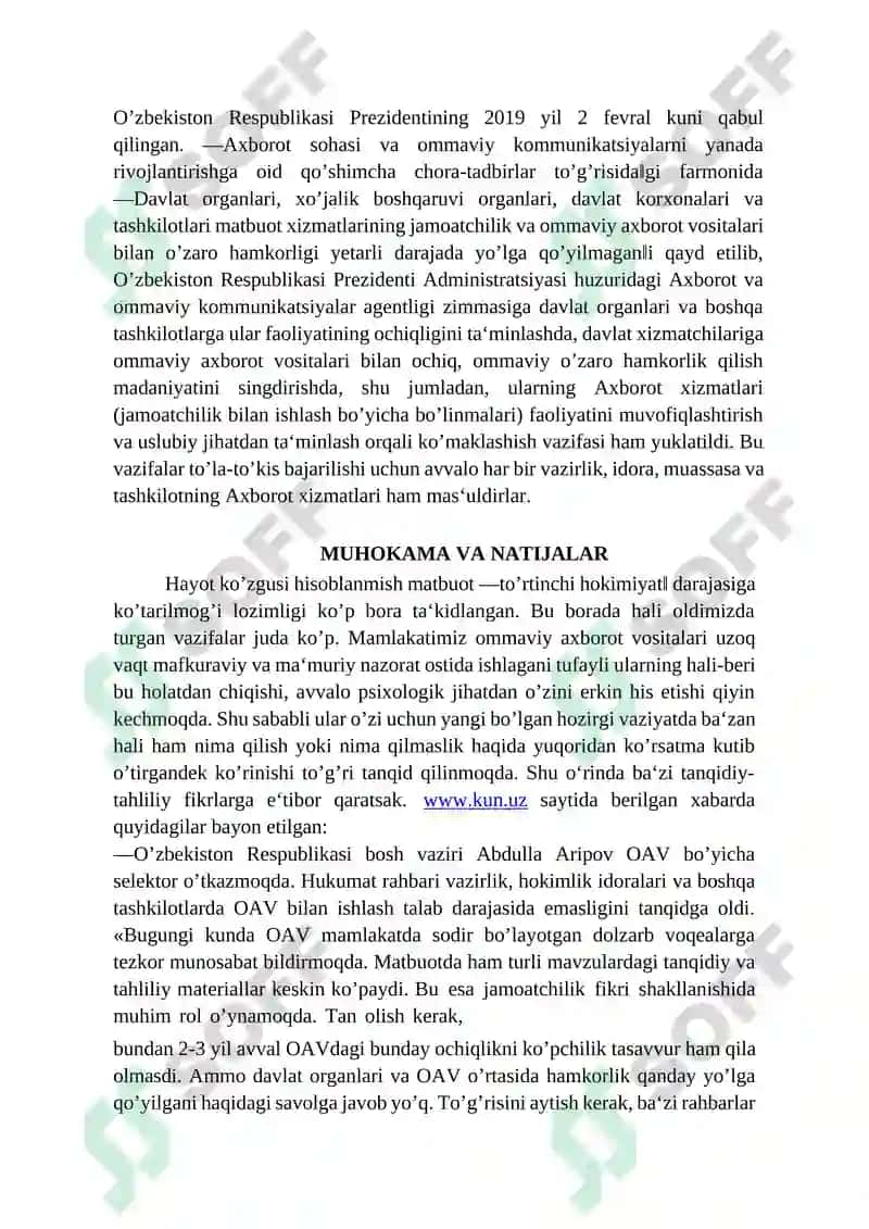 Ommaviy axborot vositalari faoliyati 3