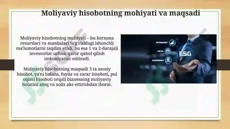 Biznesdagi moliyaviy hisobot 3