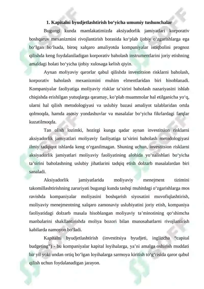 Kapital xarajatlarni byudjetlashtirish 3