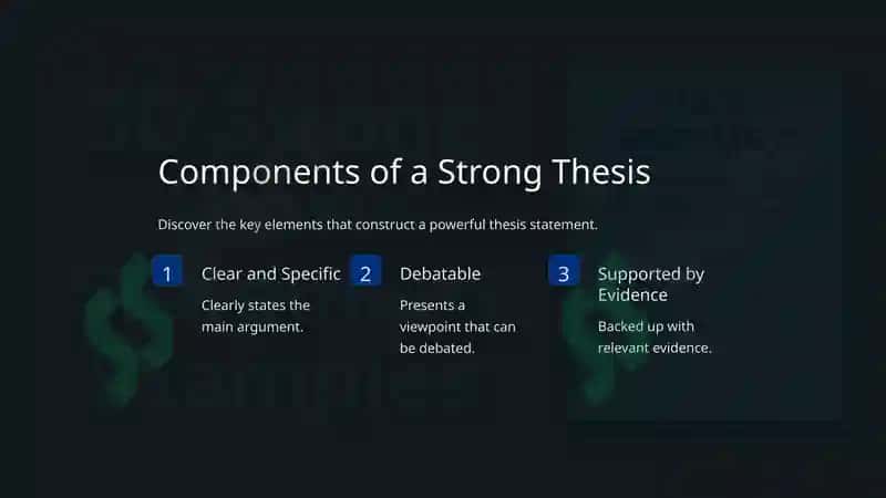 Components of a Strong Thesis 3
