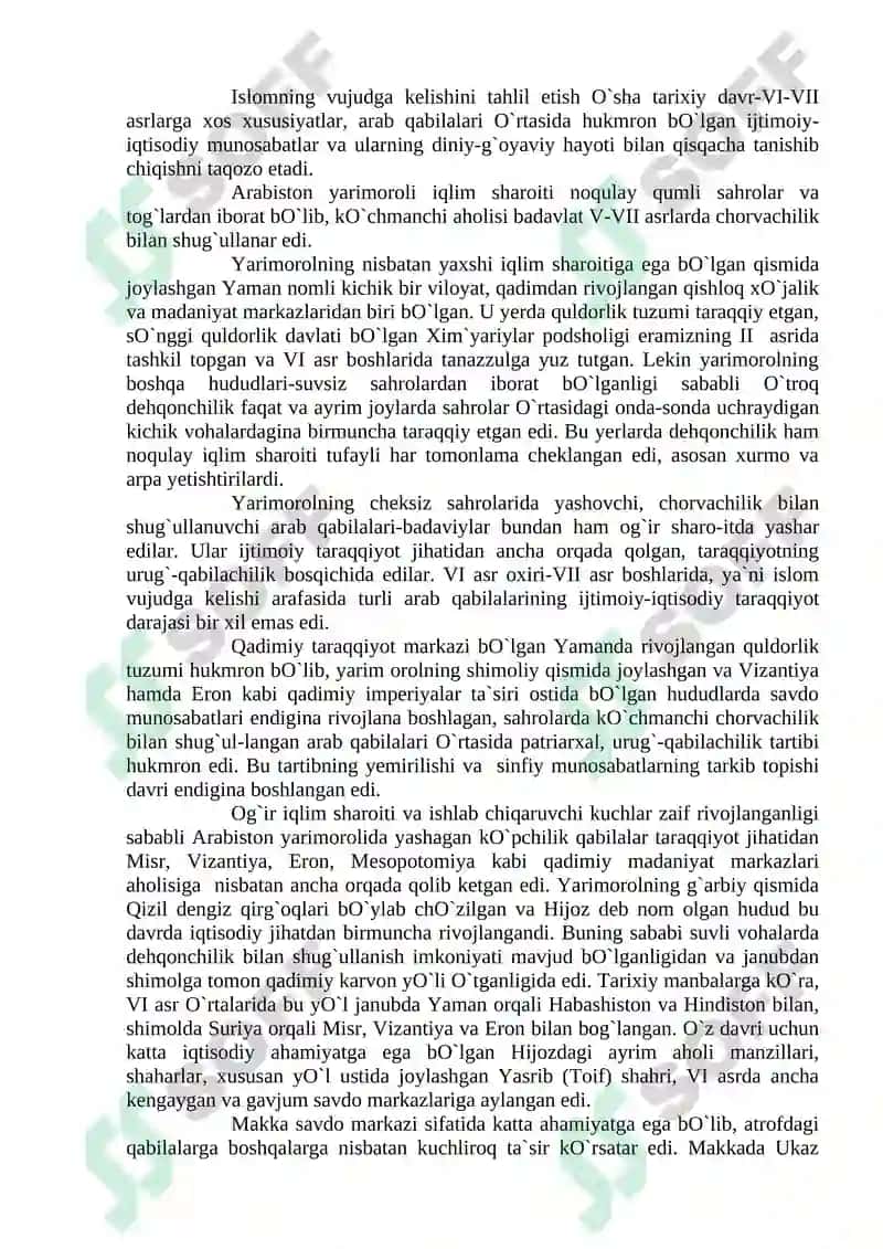 Islom Diniyning Vujudga Kelishi va Tarqalishi 3