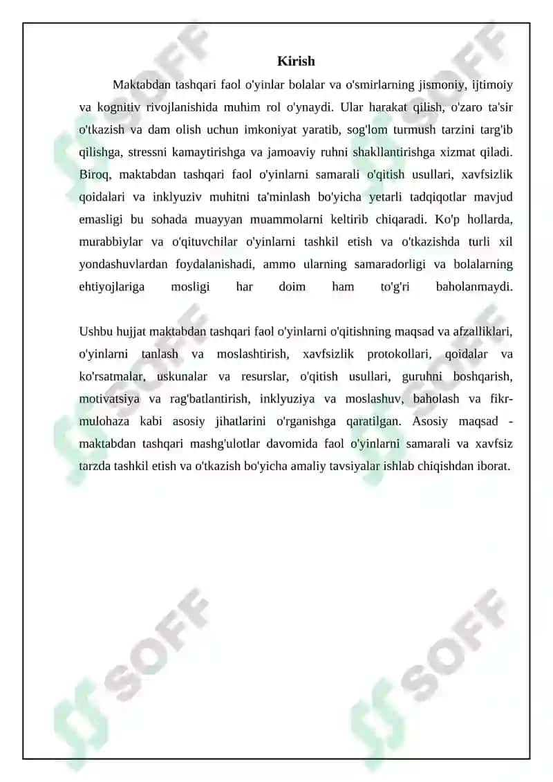 Darsdan tashqari o'ynaladigan harakatli o'yinlarni urgatish 3
