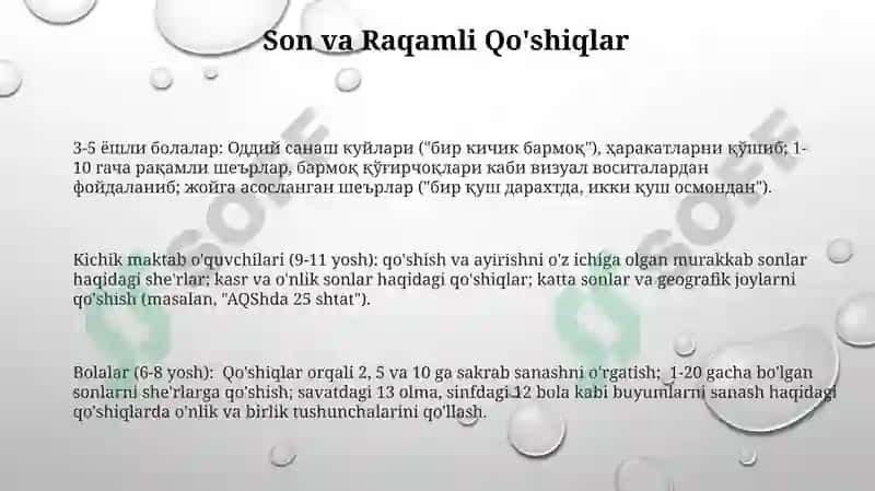 Bolalarni sanashga oʻrgatish vazifalari 3